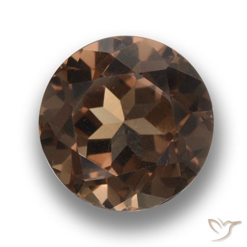 4.15ct 天然 ヒッコリーブラウン スモーキークォーツ, ラウンド
