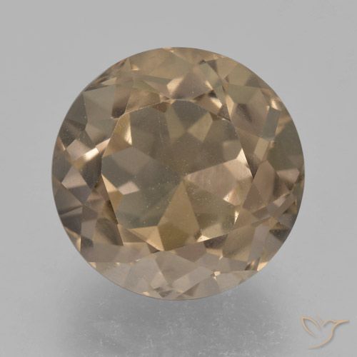 4.42ct 天然 ウォームブラウン スモーキークォーツ, ラウンド, VVS-VS
