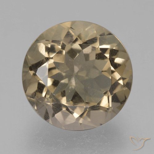 4.17ct 天然 ミディアム薄いブラウン スモーキークォーツ, ラウンド, VS