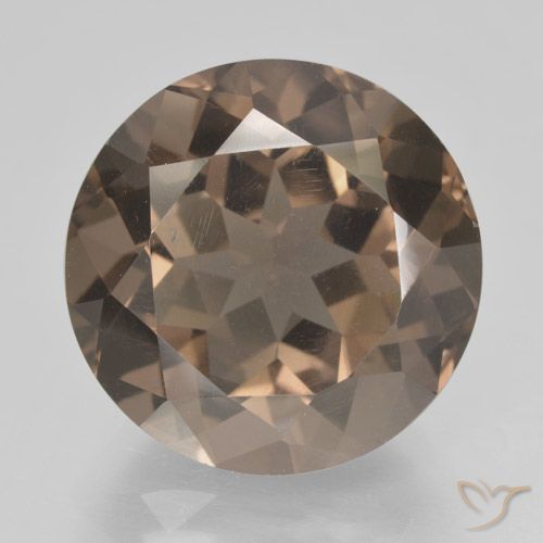 10.61ct 天然 ウォームブラウン スモーキークォーツ, ラウンド, VS