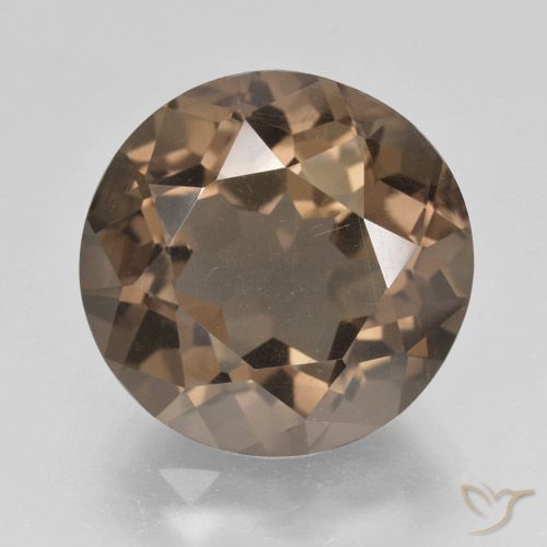9.80ct 天然 ミディアムブラウン スモーキークォーツ, ラウンド, VS