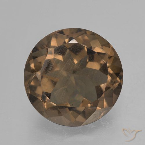 4.01ct 天然 ジンジャーブレッドブラウン スモーキークォーツ, ラウンド, VVS-VS