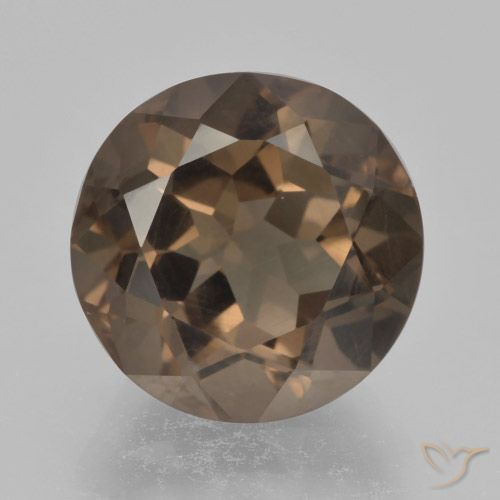 5.31ct 天然 ウォームブラウン スモーキークォーツ, ラウンド, VVS-VS