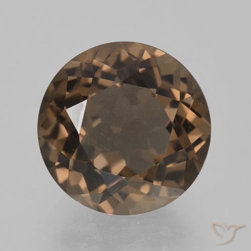 4.20ct 天然 ジンジャーブレッドブラウン スモーキークォーツ, ラウンド, VVS-VS