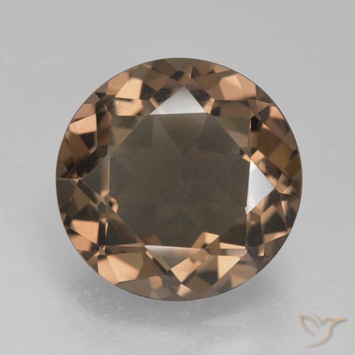 4.95ct 天然 ジンジャーブレッドブラウン スモーキークォーツ, ラウンド, VVS-VS