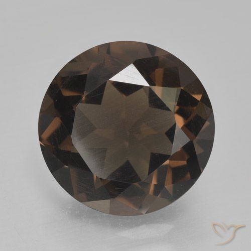 4.33ct 天然 ミディアムブラウン スモーキークォーツ, ラウンド, VVS-VS