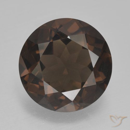 4.76ct 天然 ヒッコリーブラウン スモーキークォーツ, ラウンド, VVS-VS