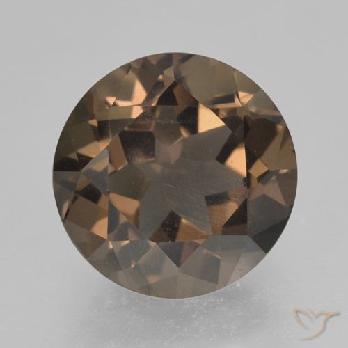 4.08ct 天然 ジンジャーブレッドブラウン スモーキークォーツ, ラウンド, VVS-VS