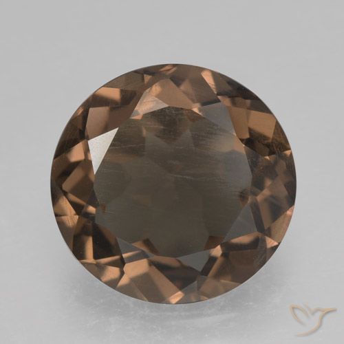 4.56ct 天然 ジンジャーブレッドブラウン スモーキークォーツ, ラウンド, VS