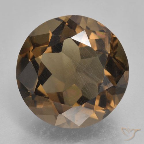 5.84ct 天然 ジンジャーブレッドブラウン スモーキークォーツ, ラウンド, VVS-VS