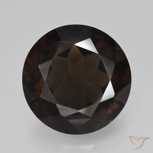 11.84ct 天然 チョコレートブラウン スモーキークォーツ, ラウンド, VVS