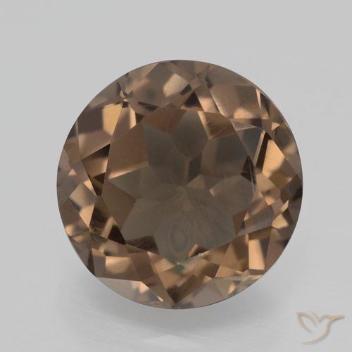 3.80ct 天然 ジンジャーブレッドブラウン スモーキークォーツ, ラウンド, VVS-VS