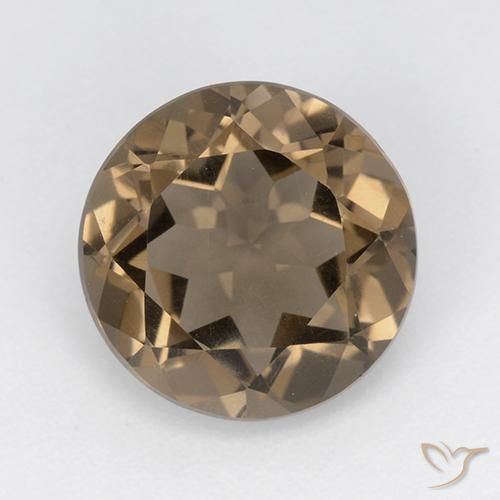 4.14ct 天然 ウォームブラウン スモーキークォーツ, ラウンド, VVS-VS