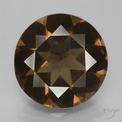 8.34ct 天然 ブラウン スモーキークォーツ, ラウンド, VS