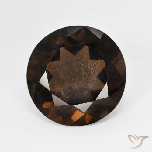 6.24ct 天然 赤みがかったブラウン スモーキークォーツ, ラウンド, VVS-VS