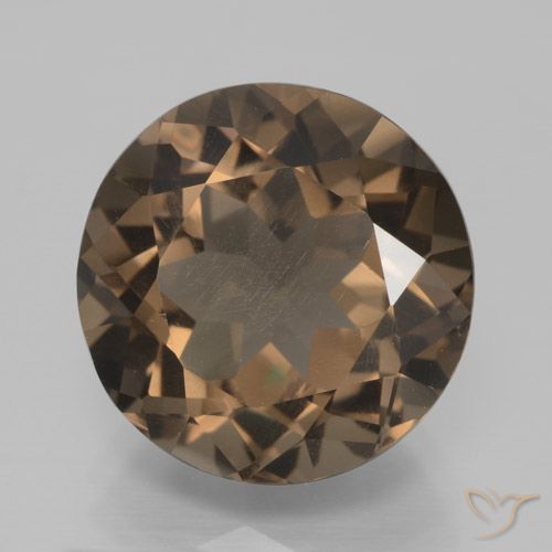 8.14ct 天然 ジンジャーブレッドブラウン スモーキークォーツ, ラウンド, VVS-VS