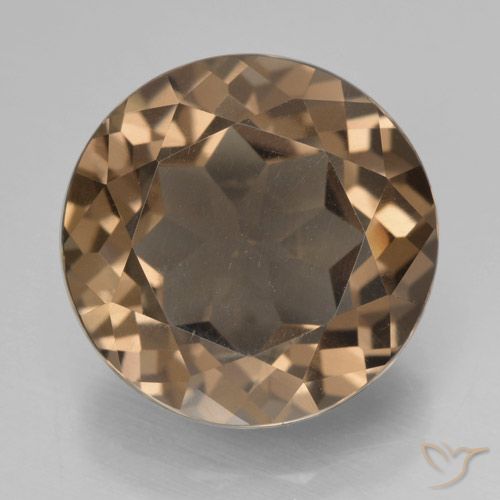 7.18ct 天然 ジンジャーブレッドブラウン スモーキークォーツ, ラウンド, VVS-VS