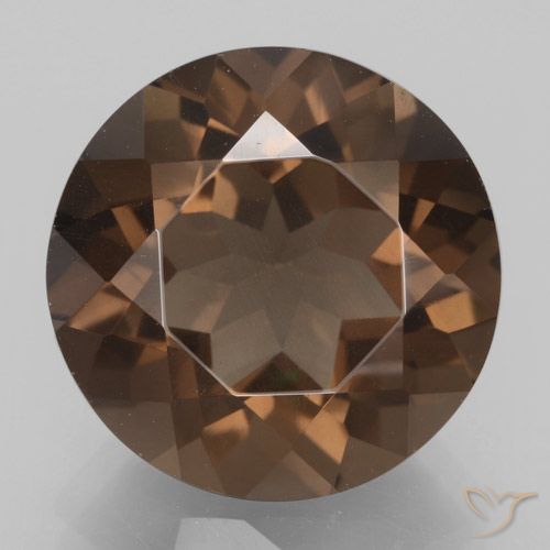 8.95ct 天然 ヒッコリーブラウン スモーキークォーツ, ラウンド, VS