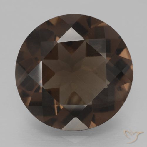 7.20ct 天然 アンバーブラウン スモーキークォーツ, ラウンド, VVS-VS