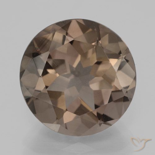 7.83ct 天然 ミディアムブラウン スモーキークォーツ, ラウンド, VVS-VS
