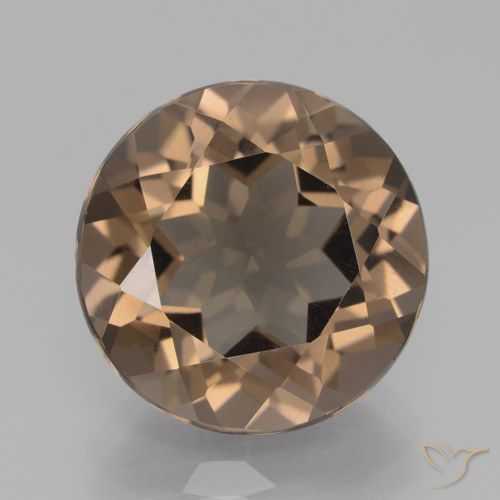 8.47ct 天然 ミディアムブラウン スモーキークォーツ, ラウンド, VVS-VS
