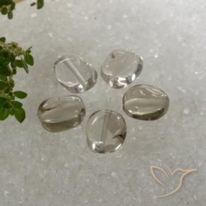 Shop natural 5.89ct 茶色がかった白 スモーキークォーツ gems, 楕円形, from ブラジル at GemSelect. In stock, global shipping!