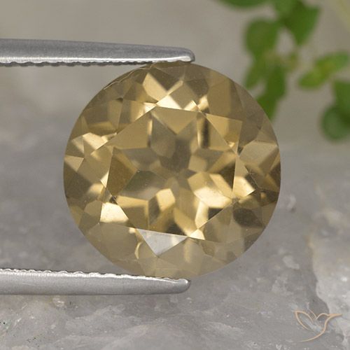 5.35ct 天然 ミディアム薄いブラウン スモーキークォーツ, ラウンド, VVS-VS