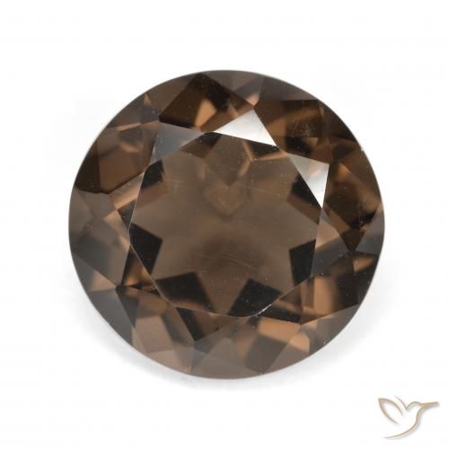 5.68ct 天然 ミディアムブラウン スモーキークォーツ, ラウンド, VVS