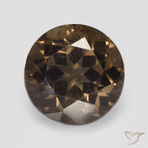 6.60ct 天然 ウォームブラウン スモーキークォーツ, ラウンド, VVS-VS