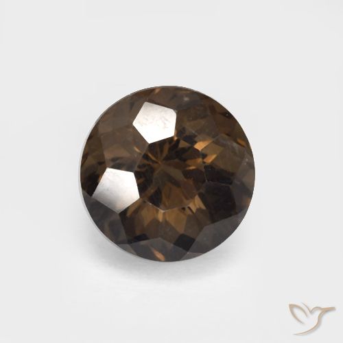 3.55ct 天然 ブラウン スモーキークォーツ, ラウンド, VVS