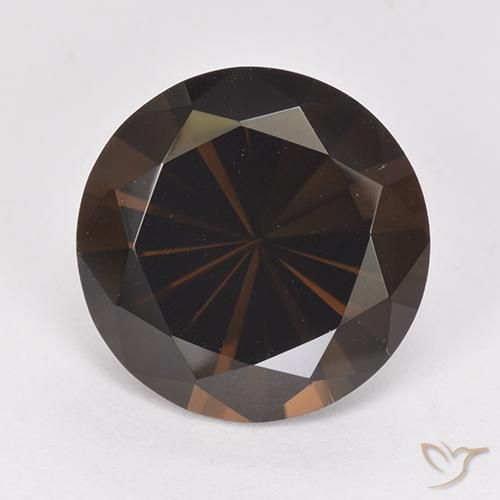 5.99ct 天然 ミディアムブラウン スモーキークォーツ, ラウンド, VVS-VS