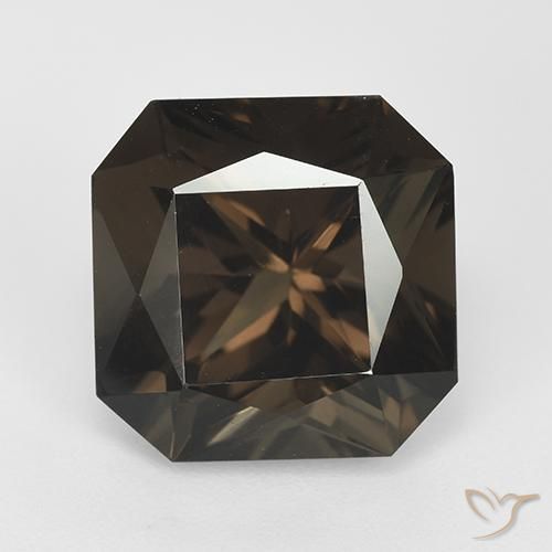 8.46ct 天然 アンバーブラウン スモーキークォーツ, エメラルドカット, VVS-VS