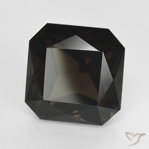 15.03ct 天然 ミディアムブラウン スモーキークォーツ, エメラルドカット, VVS