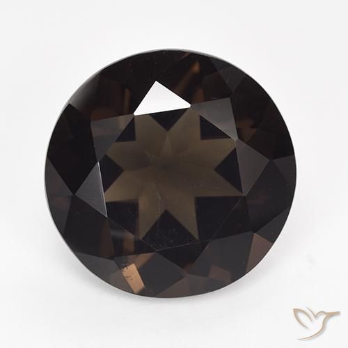 13.52ct 天然 ミディアムブラウン スモーキークォーツ, ラウンド, VVS-VS