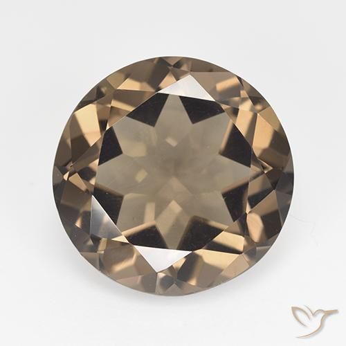 11.84ct 天然 ウォルナットブラウン スモーキークォーツ, ラウンド, VVS-VS