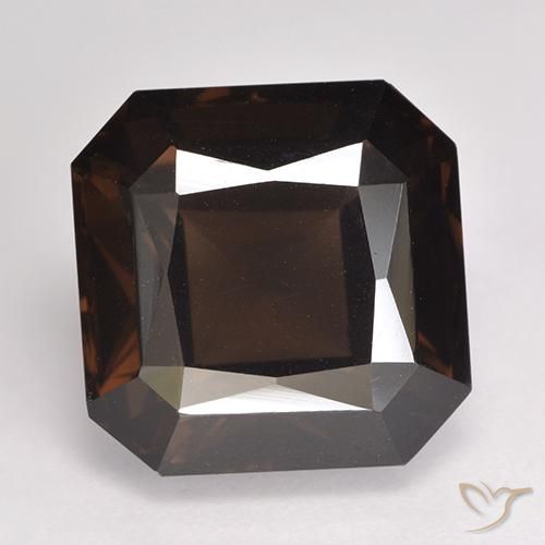 9.51ct 天然 チョコレートブラウン スモーキークォーツ, エメラルドカット, VVS-VS
