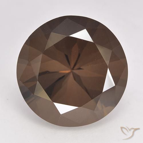 10.64ct 天然 ミディアムブラウン スモーキークォーツ, ラウンド, VVS-VS