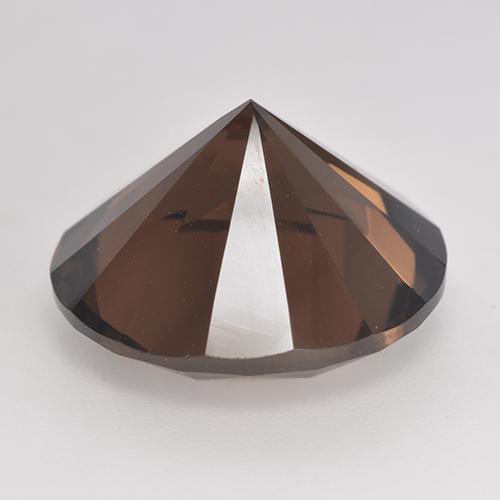 11.19カラットの天然ヒッコリーブラウンスモーキークォーツ、ラウンドカット、VVS-VS