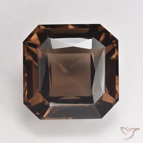 8.79ct 天然 赤みがかったブラウン スモーキークォーツ, エメラルドカット, VVS-VS