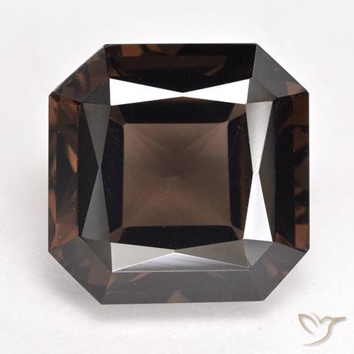 9.88ct 天然 ブラウン スモーキークォーツ, エメラルドカット, VVS-VS