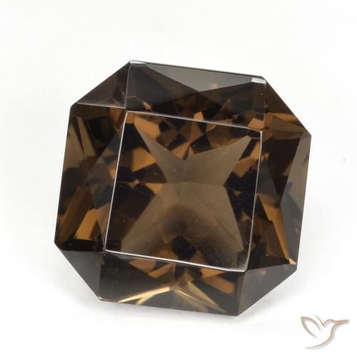 8.41ct 天然 ブラウン スモーキークォーツ, エメラルドカット, VVS