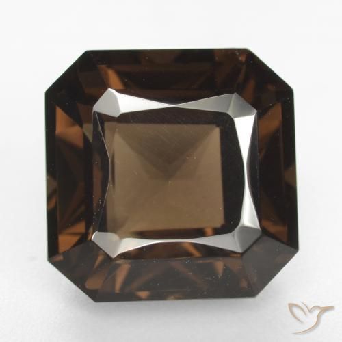 8.59ct 天然 ブラウン スモーキークォーツ, エメラルドカット, VVS