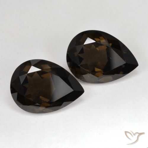 Shop natural 12.60ct 濃いチョコレートブラウン スモーキークォーツ gems, 洋梨の形, from ブラジル at GemSelect. In stock, global shipping!