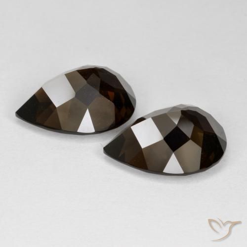 Shop natural 12.60ct 濃いチョコレートブラウン スモーキークォーツ gems, 洋梨の形, from ブラジル at GemSelect. In stock, global shipping!
