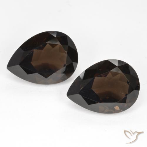 Shop natural 13.10ct ダークブラウン スモーキークォーツ gems, 洋梨の形, from ブラジル at GemSelect. In stock, global shipping!