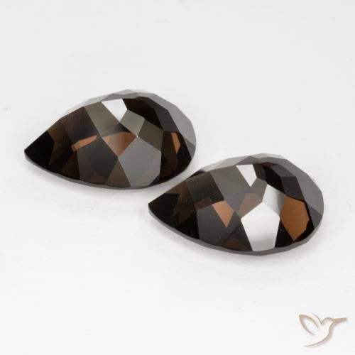 Shop natural 13.10ct ダークブラウン スモーキークォーツ gems, 洋梨の形, from ブラジル at GemSelect. In stock, global shipping!