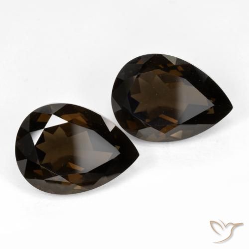 Shop natural 12.94ct ダークブラウン スモーキークォーツ gems, 洋梨の形, from ブラジル at GemSelect. In stock, global shipping!