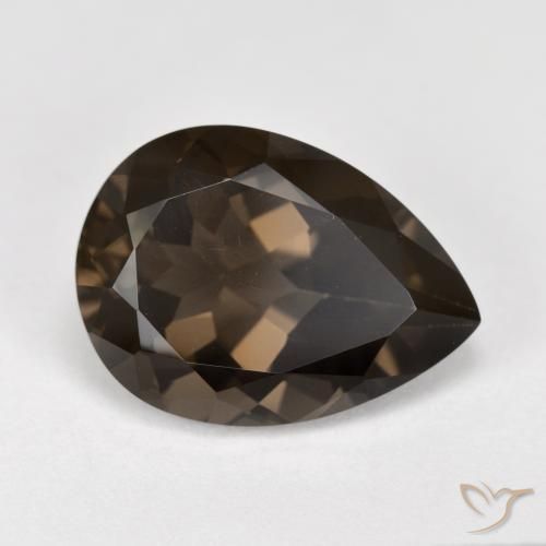 6.28ct 天然 アンバーブラウン スモーキークォーツ, 洋梨の形, VS