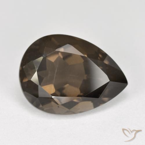 6.95ct 天然 チョコレートブラウン スモーキークォーツ, 洋梨の形, VS