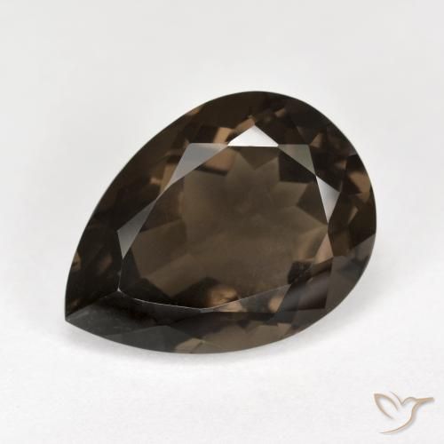 6.48ct 天然 ブラウン スモーキークォーツ, 洋梨の形, VS